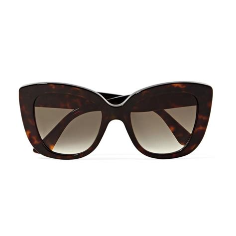 gucci modified cat eye havana acetate sunglasses brown|Cat.